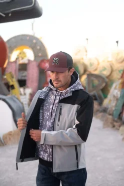 MEN'S Hooey - “Hooey Softshell Jacket” Charcoal With Gray And Black Accents -Rodeo Western Sales image 138738b9 7841 422e aa94 1314e47ebf19