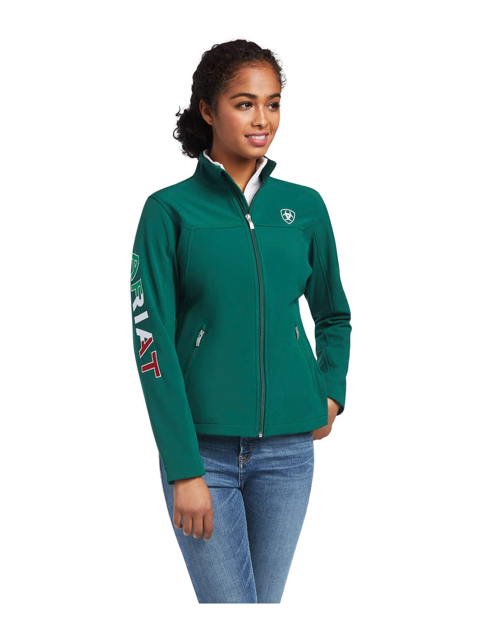 WOMEN'S New Team Softshell Mexico Jacket In Verde/Green (STYLE #10039460) 3 WOMEN'S New Team Softshell Mexico Jacket In Verde/Green (STYLE #10039460) - Image 3