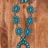 Statement Squash Blossom Necklace Set (Turquoise)