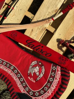 Zarape Para Montura Charra (JALISCO Rojo/Negro)