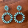 Turquoise Circle Earrings
