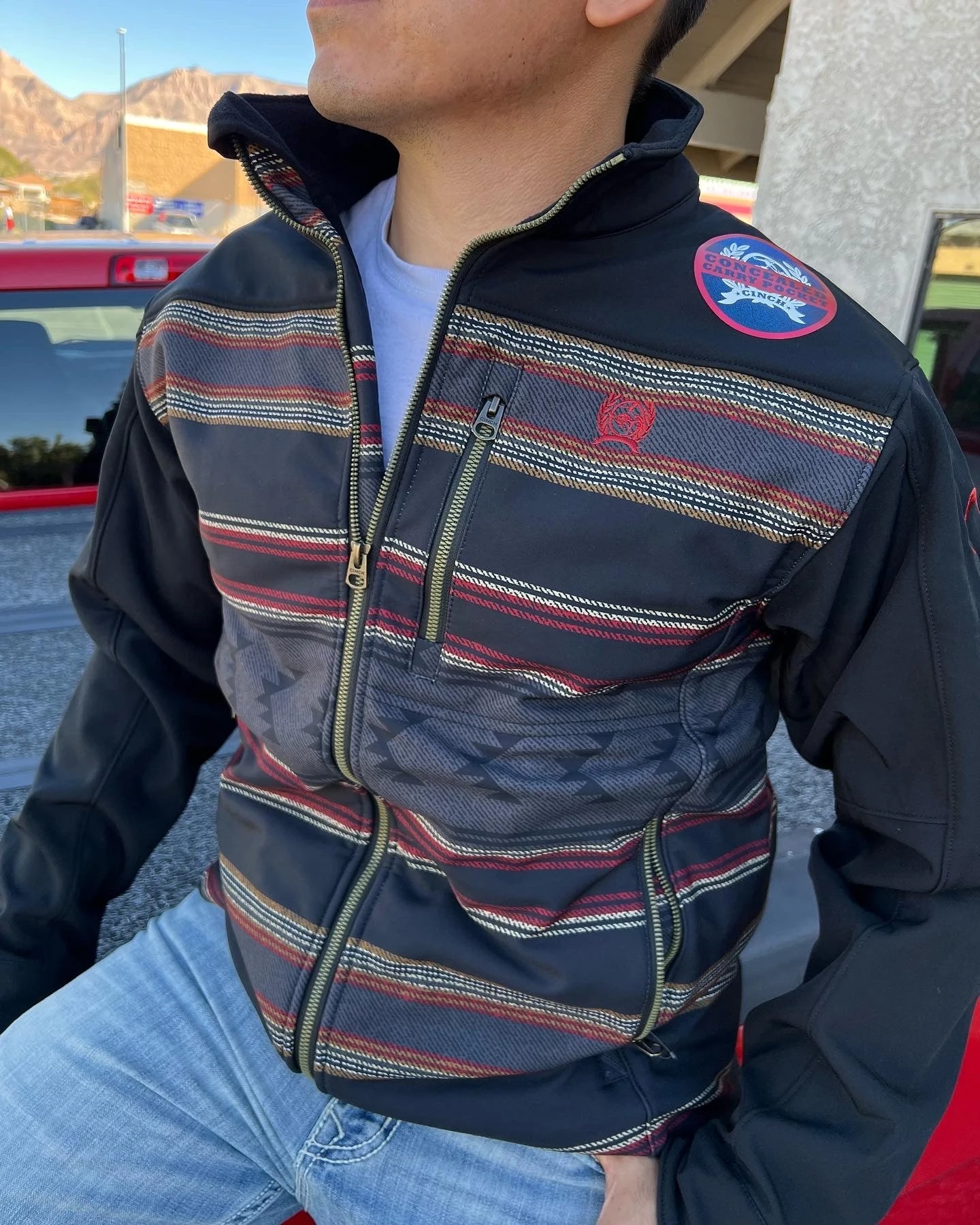 MEN'S Cinch Concealed Carry Bonded Jacket - Black 1 MEN'S Cinch Concealed Carry Bonded Jacket - Black