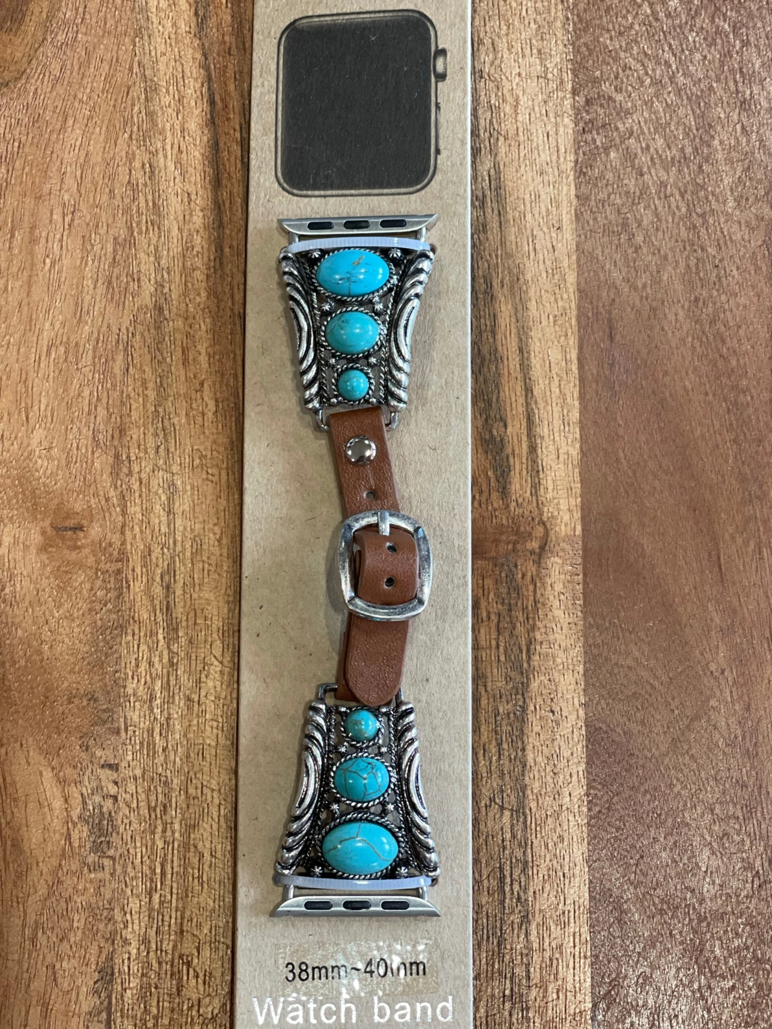 Sliver With Turquoise Apple Watch 1 Sliver With Turquoise Apple Watch