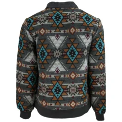 MEN'S Hooey - “Presidio” Hooey Bomber Jacket Tan/Brown Aztec Pattern -Rodeo Western Sales image c13f7dc3 54c6 4a14 881d 975d8a38e5a4