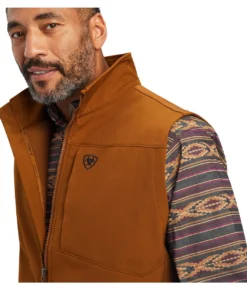 MEN'S Ariat Logo 2.0 Softshell Vest In Chestnut Style #10041620