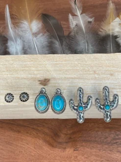 Turquoise Cactus Set