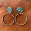 Turquoise Sliver Hoop Earrings