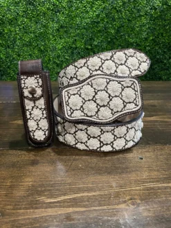 Set De Cinto 100% Piteado Con Funda Para Navaja