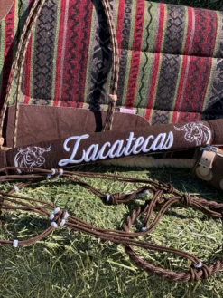 Zarape Para Montura Charra (ZACATECAS Cafe/Blanco)