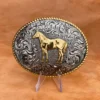 Hebilla Vaquera Caballo Dorado