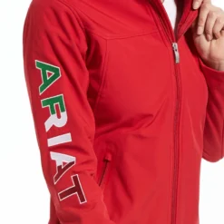 Women's Ariat Classic Team MEXICO Softshell Water Resistant Jacket Style#10031428 -Rodeo Western Sales redwomensjacket4 1